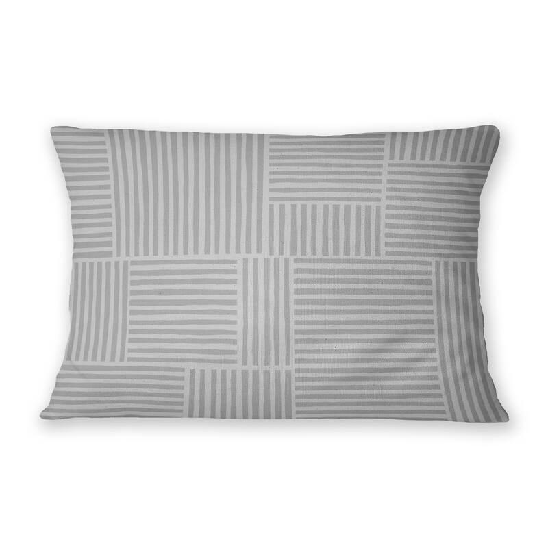 IDA GREY IndoorOutdoor Lumbar Pillow By Kavka Designs Bed Bath